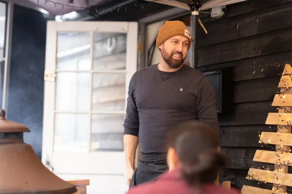 Modern British Cafe Restaurant Chef Smiling
